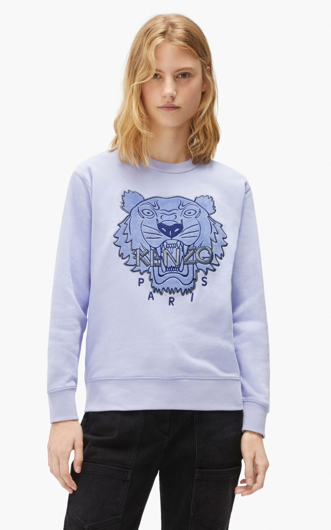 Kenzo The Kışlık Capsule Tiger Sweatshirt Bayan Açık Mavi | 3908-IFAGZ